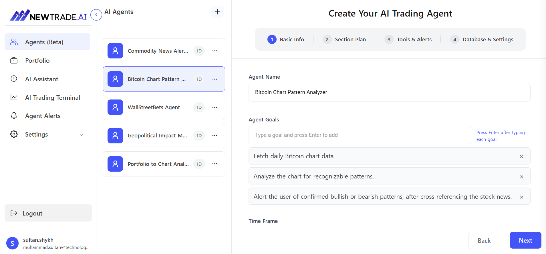 AI Trading Platform Screenshot